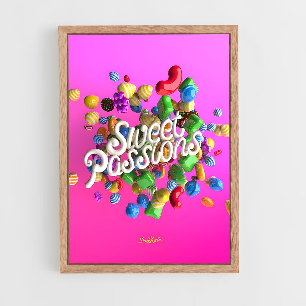 Poster Bonbons Éclatants – affiche Candy crush (vue 4)